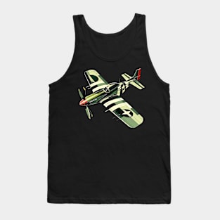 Geometric Warbird | P-51 Mustang Fighter Tee Tank Top